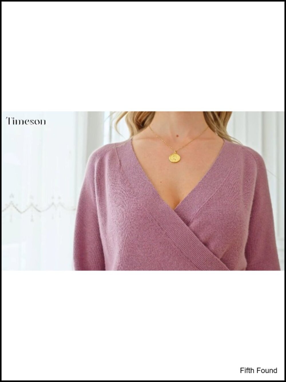 Womens V Neck Pullover Sweater Long Sleeve Knit Top - Picture 6 of 6